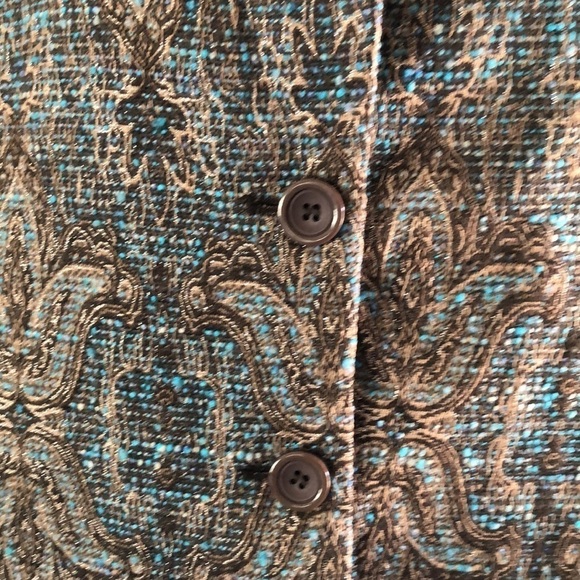 NEW VTG Harve Benard Tapestry Long Sleeve Y2K Career Suit Blazer Size 10P Jacket - Picture 8 of 16